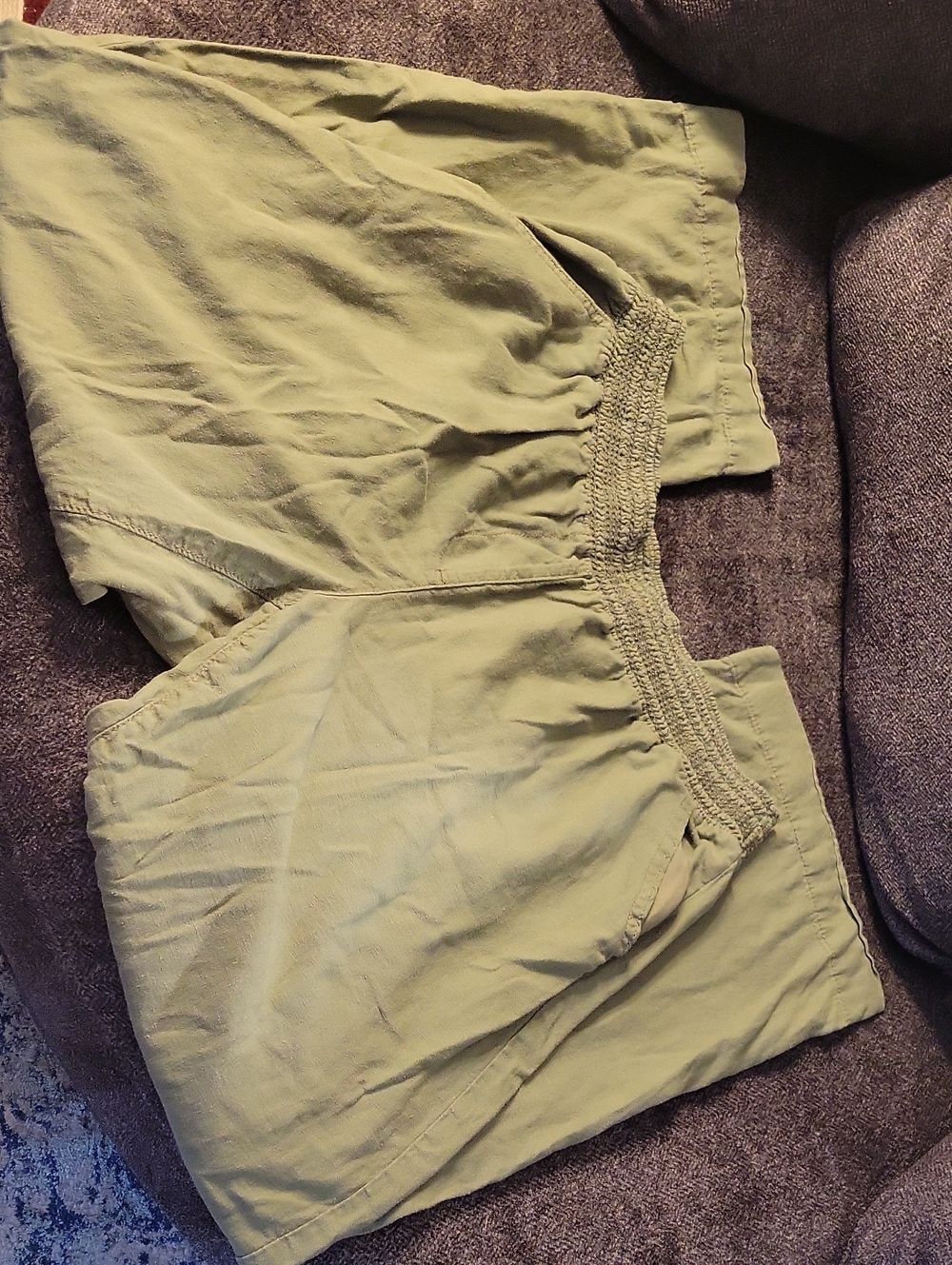 Briggs New York Olive Elastic-Waist Bermudas